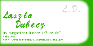 laszlo dubecz business card